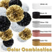 Gold Crepe Paper Streamers 4pcs 328 FT Gold Streamers