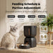 Automatic Cat Feeder, 3L Timed Pet Food Dispenser with 304 Stainless Steel Bowl, 10s Voice Recorder, Dual Power 180-Day 