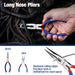 7-Piece Pliers Set, Pliers Tool Set with Comfort Grip, Blue