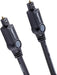 Toslink Digital Optical Audio Fiber Optic Cable, Multi-Channel, for Sound Bar, Audio System, Home Theatre, Game Console, Blu-Ray Player, Gold-Plated Connectors, 6 Foot, Black