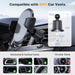 Phone Holders for Your Car with Metal Hook Clip, Air Vent Cell Phone Stand Car Mount, Universal Automobile Cradle for Garmin GPS Fit iPhone Android and All Smartphones, Dark Black