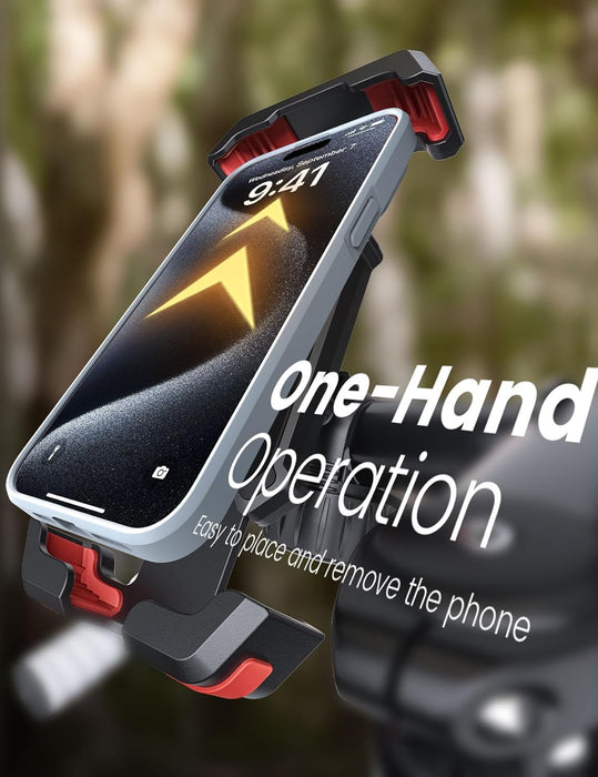 2026 New Upgraded Bike Phone Holder Handlebar - 1S Quick Install, Motorcycle Phone Mount, Bicycle Phone Holder fit Large