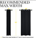 Black Blackout Curtains for Bedroom 42" Wide x 63" Long 2 Panels