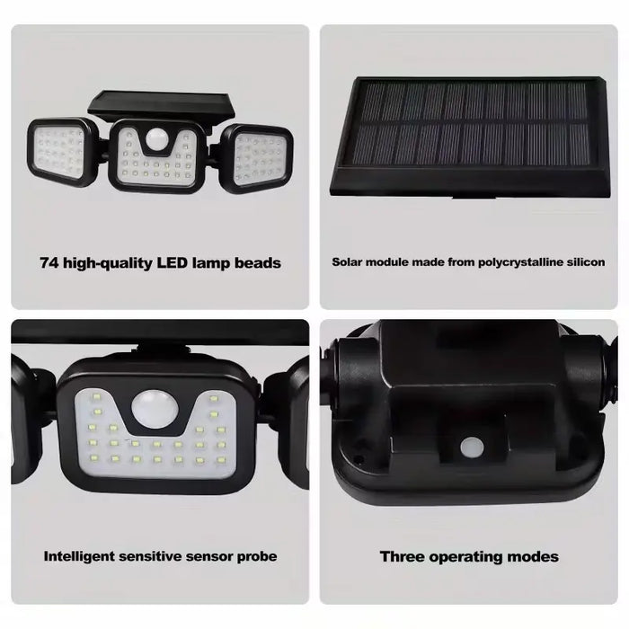 3000LM Solar Motion Sensor Wall Light
