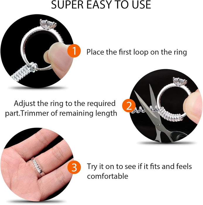 Ring Sizers for Loose Rings, 6 Sizes Fitter, Reduces Size by 0.5-1.5