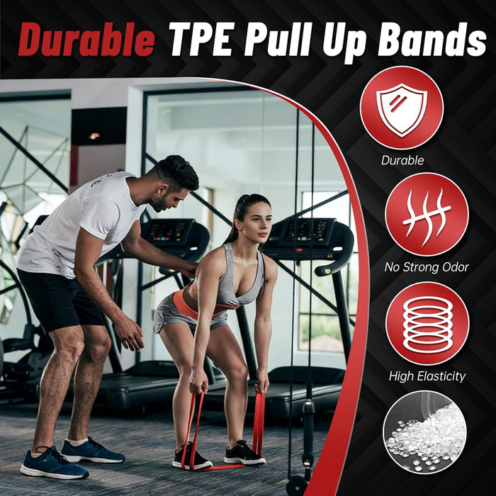 4-Level Resistance Bands for Working Out, Pull Up Assistance Bands