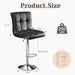 Square Cushion Bar Stool with Backrest