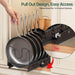 Pull Out Pots and Pans Organizer Under Cabinet, 2 Pack 8 Dividers