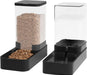 Automatic Cat Feeder and Water Dispenser in Set with Pet Food Bowl,Gravity Dog Waterer and Food Feeder for Small Medium 