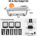 8-Blade Cook Tool & Gadget Sets, Egg Slicer Chopper Grater Set, White