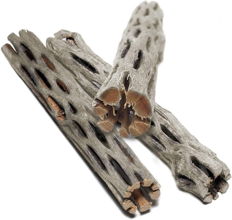 3 Pack Shrimp Cholla Wood, Aquarium Driftwood Decor for Fish Tank Setup, Shelter Hideout and Grazing Surface, Habitat En