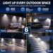 [6 Packs] Solar Motion Sensor Outdoor Lights, Super Bright Solar Lights Outdoor Waterproof, 3 Lighting Modes Security Wa