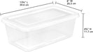 Storage Boxes, Stackable Clear Plastic Bins, 6 Quart, 12-Pack