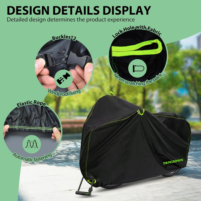 Bike Cover Waterproof Outdoor Storage Bicycle Cover for 1 Bike