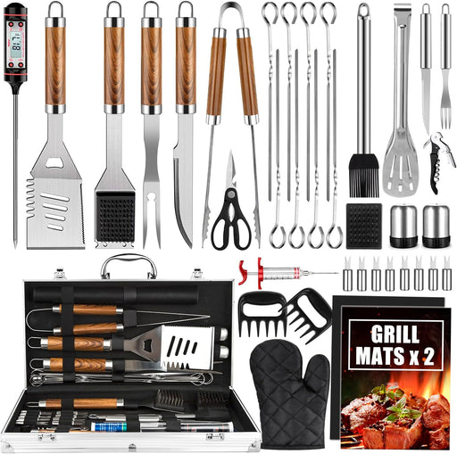 38Pcs BBQ Tools Grilling Accessories Set with Aluminum Case