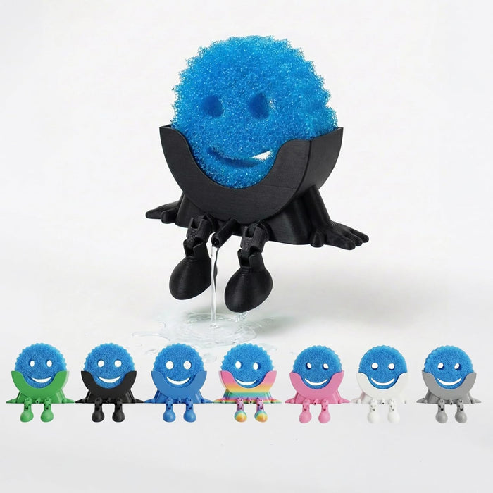 Creative Drainage Sponge Holder: Traceless Glue, 3D Printed Funny Kitchen Sink Holder, Keeps Sponge Dry – for Scrub Dadd