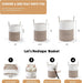 Laundry Basket Hamper Tall Rope Storage Woven for Blanket Toys Dirty Clothes in Living Room Bathroom Bedroom White & Bro