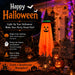 Halloween Decorations Ghost Hanging Ornaments: 39.4 Inch Decor (Orange)