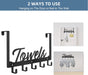 Over The Door Hooks, Towel Rack Towel Hooks for Bathroom, Towel Holder for Hanging Heavy Duty, Door Rack Over Door Hange