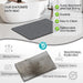 Stone Bath Mat for Bathroom, Diatomaceous Earth Shower Mat, Quick Dry, Grey