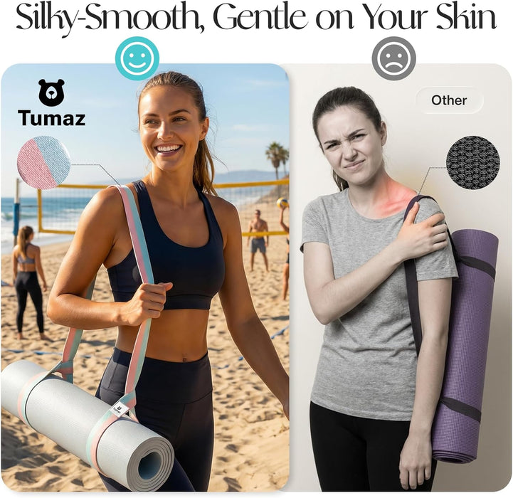 Yoga Mat Strap Adjustable Carrier for All Yoga Mats, 2 Sizes