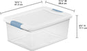 Latching Box with Lids for Home and Office, 15 Quart, 12-Pack