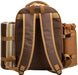 Picnic Backpack, 4-Person with Blanket & Wine, Family & Lovers Gift, Brown