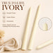 Ivory Taper Candles 10 Inch, 4 Pack Dripless Unscented Candle Sticks, 7 H
