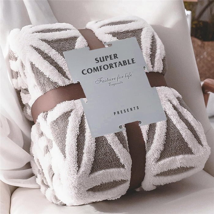 Sherpa Fleece Blanket Gifts for Mom Dad Cozy Soft Throw Blanket for Women Men Birthday Gifts Dual Sided Couch Sofa Bed Blanket (Grey,51x63)