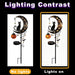 Solar Halloween Black Cat & Pumpkin Moon Garden Stake Light