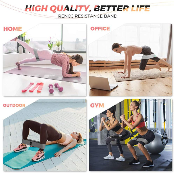 Resistance Bands for Working Out: 3-Set Professional Exercise Bands for Pilates, Yoga, Home Gym, Booty, Leg Training | H