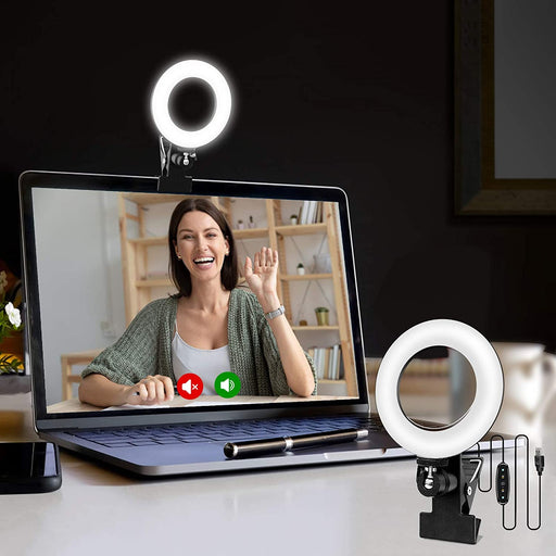 Video Conference Lighting Kit, Ring Light for Monitor Clip On