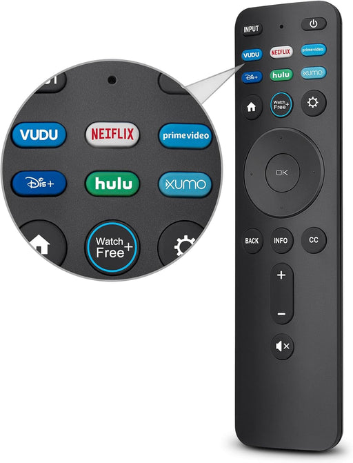Universal Remote Replacement XRT260 for All VIZIO Smart TV Smartcast 4K P-Series V-Series D-Series M-Series XRT136 XRT140, with Buttons for Netflix Disney Prime Video Hulu (No Voice Function)