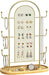 Jewelry Holder Organizer Earring Display - Earring Storage Tree Stands Towers With 6 Hooks 300 Studs Wood Tray Gold Metal Rack