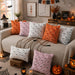 Halloween Pillow Covers 18x18 inch 2Pcs White Ghost Halloween Decor