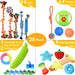Dog Toys 25 Pack for Fun and Teeth Cleaning, Puppy Chew Toys Pack with Squeak Plush Toy,Squeaky Toy Balls,Tug of War and
