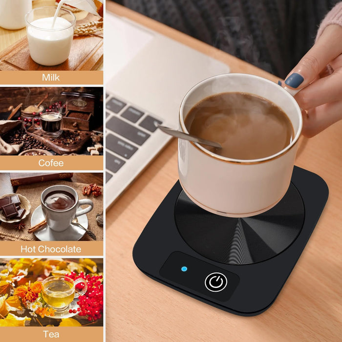 Coffee Mug Warmer, Smart Candle Warmer, Electric Cup Warmer with Aluminum Metal Panel for Office, Desk Accessories, Elec