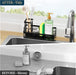 Sponge Holder for Kitchen Sink - Sink Caddy with Stainless Steel Self Drain Tray, Sink Organizer with High Brush Holder 