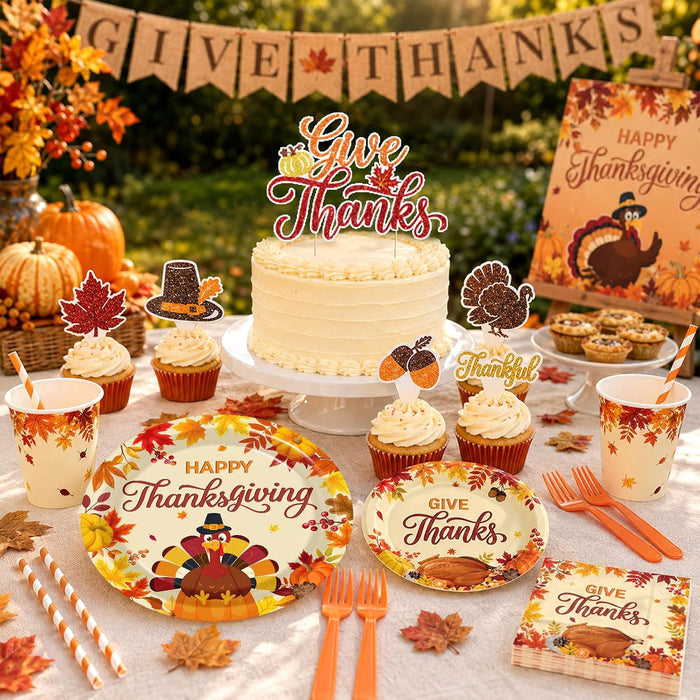 Thanksgiving Party Decorations Set, All-in-One Thanksgiving Party Supplies