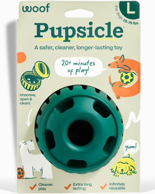 Pupsicle Interactive Dog Ball Toy for Dogs 25-75 lbs - Green