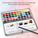 50 Color Watercolor Paint Set with Brush Pens