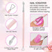 3 Pcs Pink Cuticle Nipper Set, Stainless Steel Pusher & Scraper