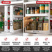 Spice Rack Organizer for Cabinet, Pull & Rotate, 2-Tier