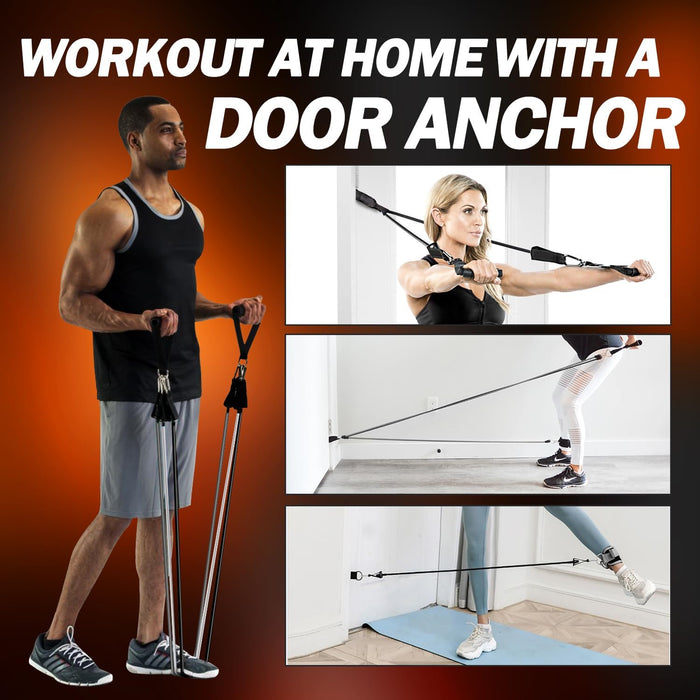 Resistance Bands with Handles, 150 lb Exercise Bands Set