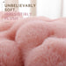 Faux Rabbit Fur Throw for Couch - Blush Pink Bubble Blanket 50"x60"