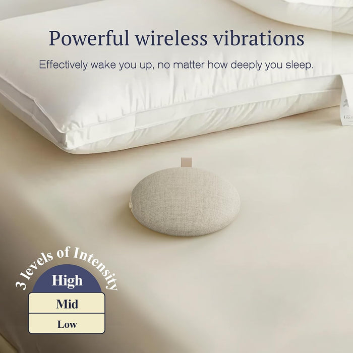 Extra Loud Alarm Clock with Wireless Bed Shaker, Vibrating Dual Alarm with Light Wake Up for Heavy Sleepers & Hearing Impaired, 9-Color Night Light, 8 Sounds, 0-100% Dimmer, USB Charger
