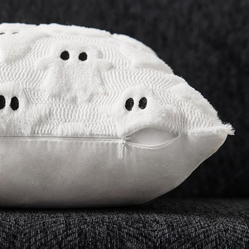 Halloween Pillow Covers 18x18 inch 2Pcs White Ghost Halloween Decor