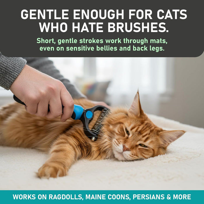 Dog Grooming Rake, Deshedding Undercoat Brush, Dogs & Cats