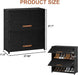 5 Tier Shoe Cabinet with Door, 20-Pair Storage, Black