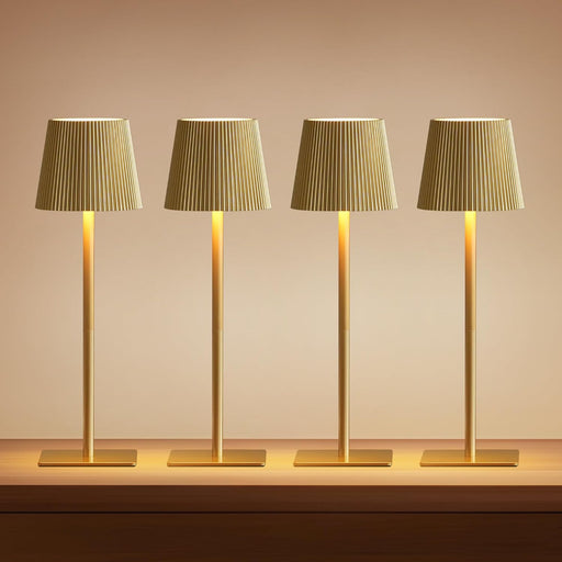 4 Pack Cordless Table Lamp,6000mAh Rechargeable Battery Operated Desk Lamp,Two Adjustable Heights,Waterproof, Touch Cont